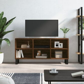 Tv-meubel 103,5x30x50 cm bewerkt hout bruin eikenkleur 1