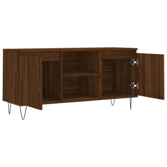 Tv-meubel 104x35x50 cm bewerkt hout bruin eikenkleur 6