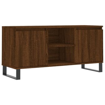 Tv-meubel 104x35x50 cm bewerkt hout bruin eikenkleur 2