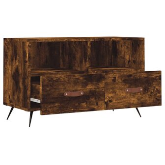 Tv-meubel 80x36x50 cm bewerkt hout gerookt eikenkleurig 6