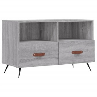 Tv-meubel 80x36x50 cm bewerkt hout grijs sonoma eikenkleurig 2