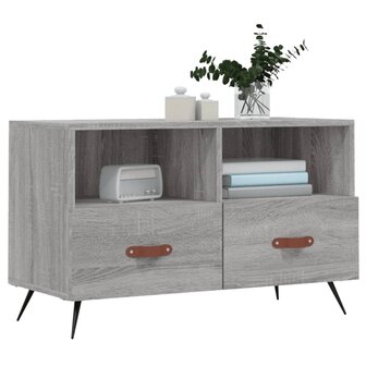 Tv-meubel 80x36x50 cm bewerkt hout grijs sonoma eikenkleurig 3