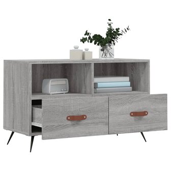 Tv-meubel 80x36x50 cm bewerkt hout grijs sonoma eikenkleurig 4