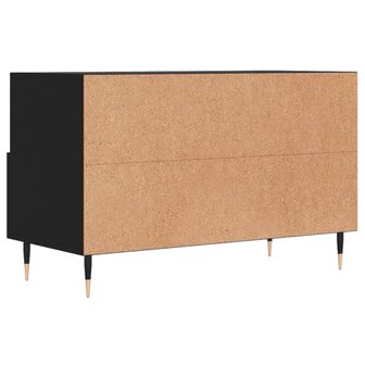 Tv-meubel 80x36x50 cm bewerkt hout zwart 8