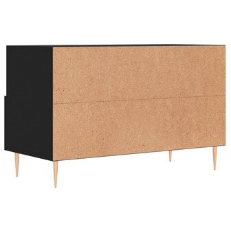 Tv-meubel 80x36x50 cm bewerkt hout zwart 8