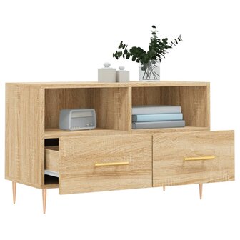 Tv-meubel 80x36x50 cm bewerkt hout sonoma eiken 4