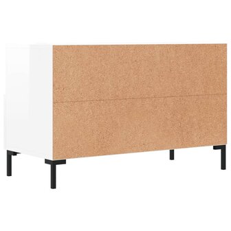 Tv-meubel 80x36x50 cm bewerkt hout hoogglans wit 8