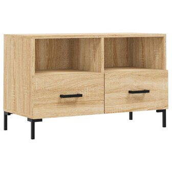 Tv-meubel 80x36x50 cm bewerkt hout sonoma eiken 2