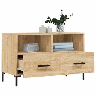 Tv-meubel 80x36x50 cm bewerkt hout sonoma eiken 4