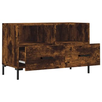 Tv-meubel 80x36x50 cm bewerkt hout gerookt eikenkleurig 6