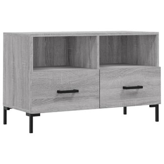 Tv-meubel 80x36x50 cm bewerkt hout grijs sonoma eikenkleurig 2