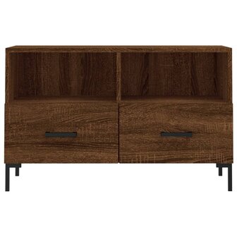 Tv-meubel 80x36x50 cm bewerkt hout bruin eikenkleur 5