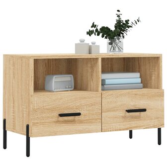 Tv-meubel 80x36x50 cm bewerkt hout sonoma eiken 3