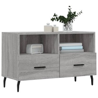 Tv-meubel 80x36x50 cm bewerkt hout grijs sonoma eikenkleurig 3