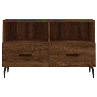 Tv-meubel 80x36x50 cm bewerkt hout bruin eikenkleur 5