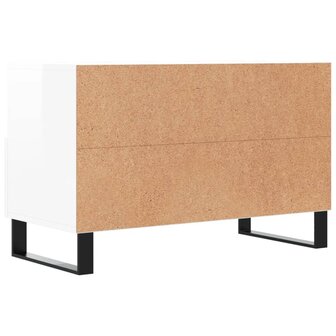 Tv-meubel 80x36x50 cm bewerkt hout hoogglans wit 8