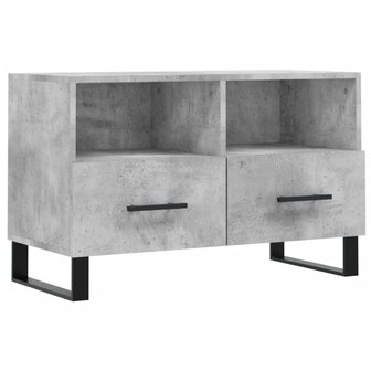 Tv-meubel 80x36x50 cm bewerkt hout betongrijs 2