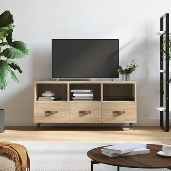 Tv-meubel 102x36x50 cm bewerkt hout sonoma eikenkleurig 1