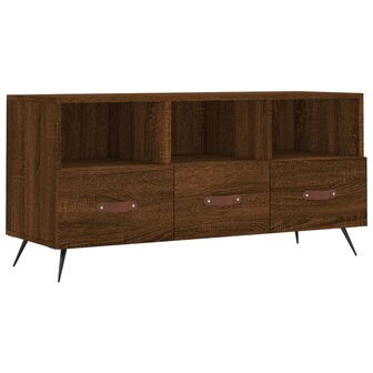 Tv-meubel 102x36x50 cm bewerkt hout bruin eikenkleur 2