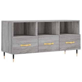 Tv-meubel 102x36x50 cm bewerkt hout grijs sonoma eikenkleurig 2