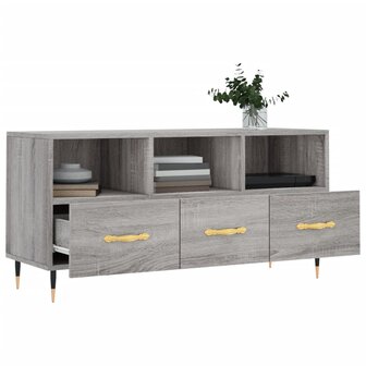 Tv-meubel 102x36x50 cm bewerkt hout grijs sonoma eikenkleurig 4