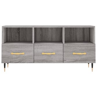 Tv-meubel 102x36x50 cm bewerkt hout grijs sonoma eikenkleurig 5