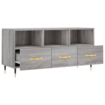 Tv-meubel 102x36x50 cm bewerkt hout grijs sonoma eikenkleurig 6