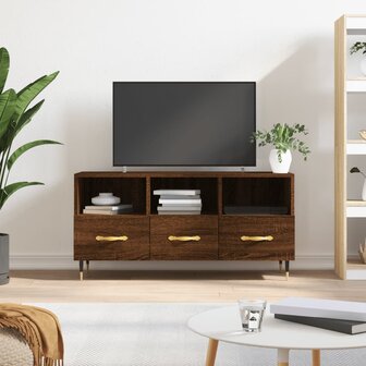 Tv-meubel 102x36x50 cm bewerkt hout bruin eikenkleur 1