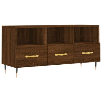 Tv-meubel 102x36x50 cm bewerkt hout bruin eikenkleur 2