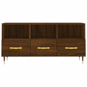 Tv-meubel 102x36x50 cm bewerkt hout bruin eikenkleur 5