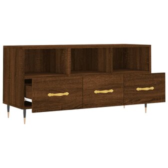 Tv-meubel 102x36x50 cm bewerkt hout bruin eikenkleur 6