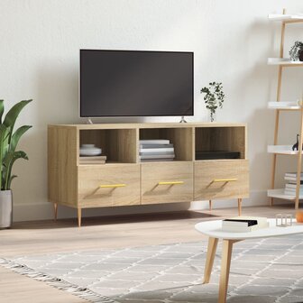 Tv-meubel 102x36x50 cm bewerkt hout sonoma eikenkleurig 1