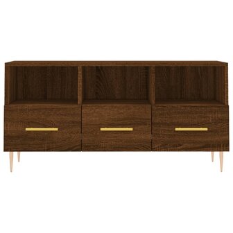 Tv-meubel 102x36x50 cm bewerkt hout bruin eikenkleur 3