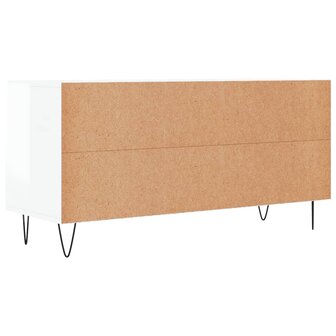 Tv-meubel 102x36x50 cm bewerkt hout hoogglans wit 8