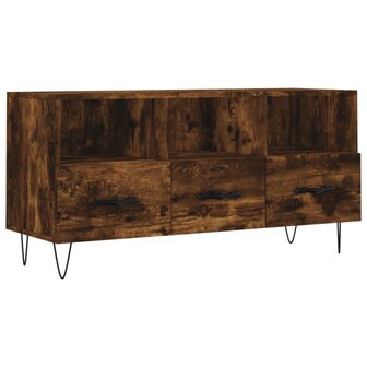 Tv-meubel 102x36x50 cm bewerkt hout gerookt eikenkleurig 2