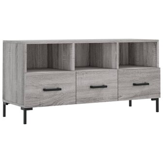 Tv-meubel 102x36x50 cm bewerkt hout grijs sonoma eikenkleurig 2