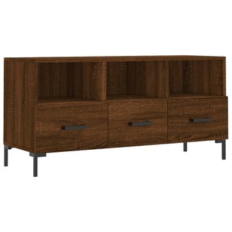 Tv-meubel 102x36x50 cm bewerkt hout bruin eikenkleur 2