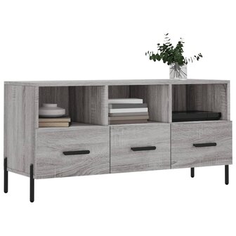 Tv-meubel 102x36x50 cm bewerkt hout grijs sonoma eikenkleurig 3