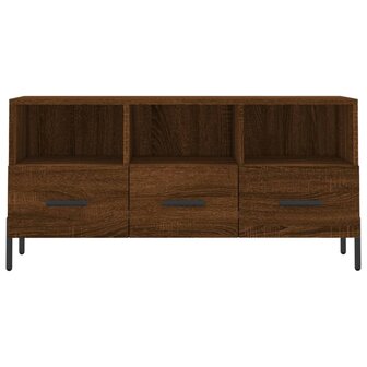 Tv-meubel 102x36x50 cm bewerkt hout bruin eikenkleur 5