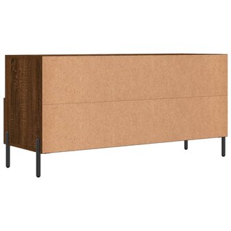 Tv-meubel 102x36x50 cm bewerkt hout bruin eikenkleur 8