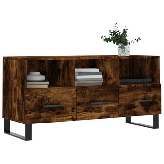 Tv-meubel 102x36x50 cm bewerkt hout gerookt eikenkleurig 3