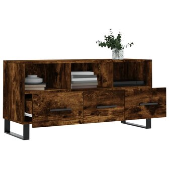 Tv-meubel 102x36x50 cm bewerkt hout gerookt eikenkleurig 4