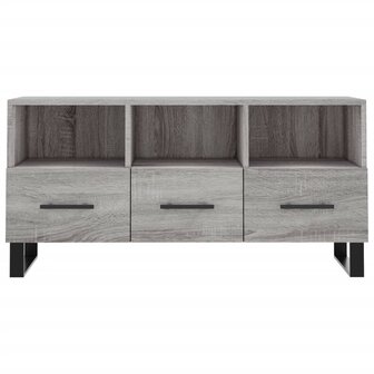 Tv-meubel 102x36x50 cm bewerkt hout grijs sonoma eikenkleurig 5