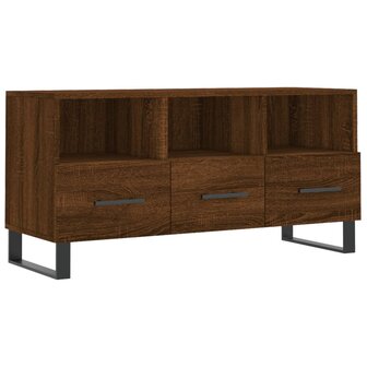 Tv-meubel 102x36x50 cm bewerkt hout bruin eikenkleur 2