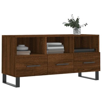 Tv-meubel 102x36x50 cm bewerkt hout bruin eikenkleur 3