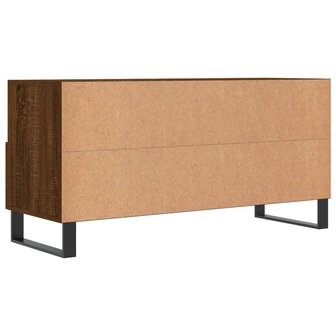 Tv-meubel 102x36x50 cm bewerkt hout bruin eikenkleur 8