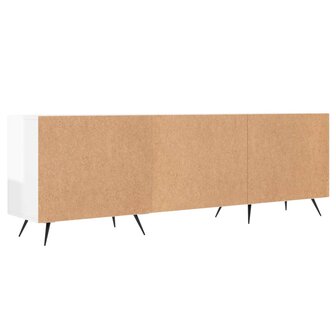 Tv-meubel 150x30x50 cm bewerkt hout hoogglans wit 8