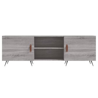 Tv-meubel 150x30x50 cm bewerkt hout grijs sonoma eikenkleurig 5