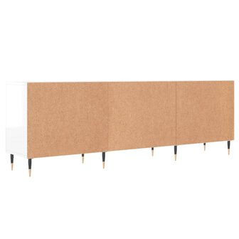 Tv-meubel 150x30x50 cm bewerkt hout hoogglans wit 8