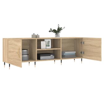 Tv-meubel 150x30x50 cm bewerkt hout sonoma eikenkleurig 4